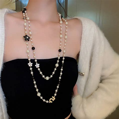 pearl chanel necklace dupe|chanel necklace knockoffs.